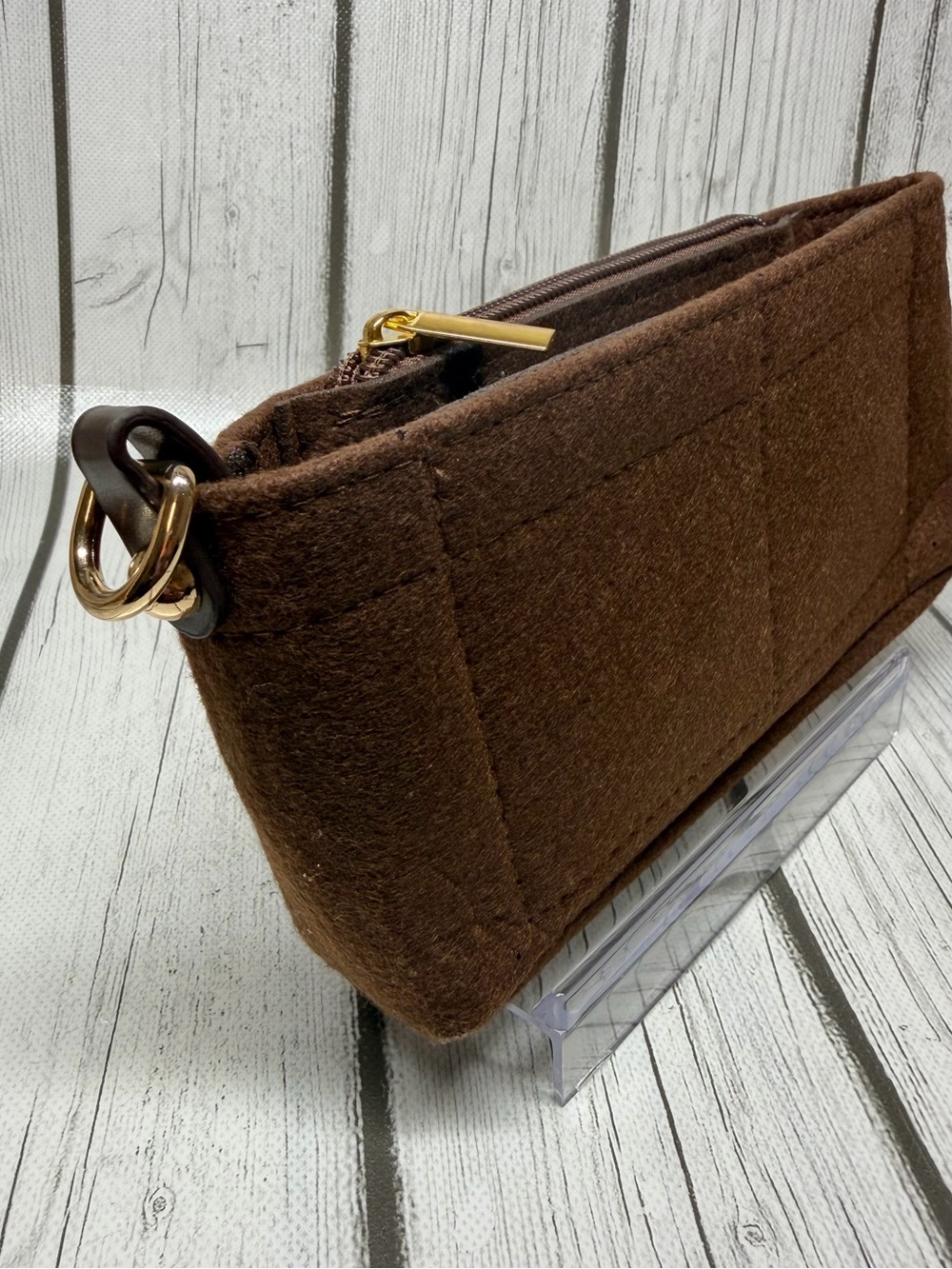 BRAND NEW Vintage Pochette Accessories Felt Insert, Organizer, Shaper w/ D-ring - Picture 3 of 11